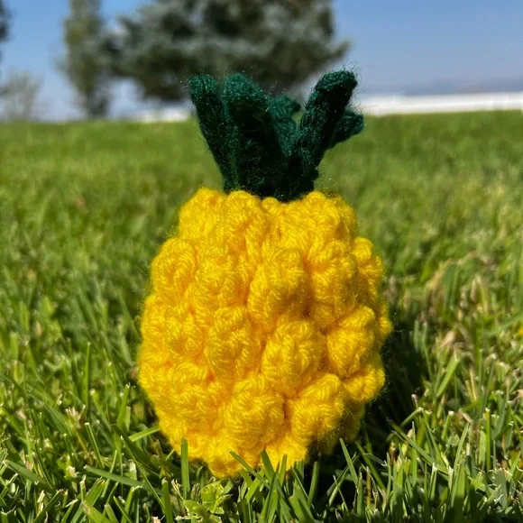 Hand Small Pineapple Desk Decor Plushie! - Picture 10 of 10